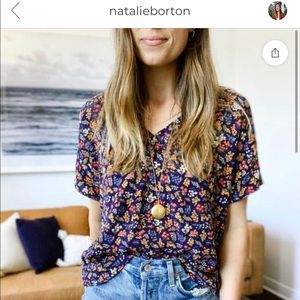 🍁 Madewell rhyme top in garden party pattern 🍁